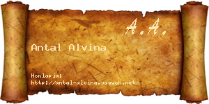 Antal Alvina névjegykártya
